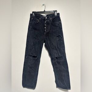 AGOLDE Distressed black jeans